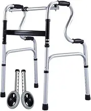 Walker,Lightweight Walking Frame Standard Walkers Rollator Walker Folding Forearm Support with Seat Four Wheeled Rollator for Elderly/Disabled (Four-Legged Tube) Little Surprise