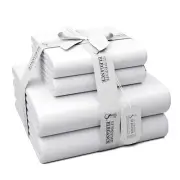100% Egyptian Cotton Queen Sheet Set - 1000 Thread Count White Queen Size Bed...