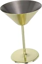 GARVALON Stainless Steel Martini Cup Stylish Red Wine Goblet for Parties Weddings Unbreakable Cocktail Drinkware with Unique Aesthetic Easy to Clean Metal Cup
