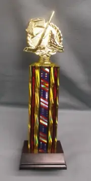 HOCKEY theme trophy award weighted base patriotic column