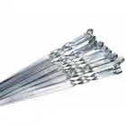 Stainless Steel Barbecue Metal Skewers Flat Needle BBQ Tools Kebab Stick 35CM