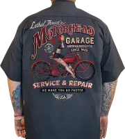 Lethal Threat Lethal Threat DG60177XXL Motorhead Garage Shop Shirt 2XL Gray