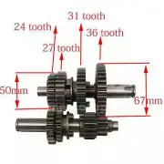 Main Counter Shaft Engine Transmission Gear for 50cc-125cc Dirt Bike ATV Go Kart