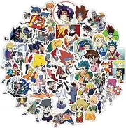 50pcs Anime Battling Blades Vinyl Waterproof Stickers,Cool Aesthetic Stickers for Flask, Laptop,Skateboard Water Bottles,Computer,Gifts for Teens Adults