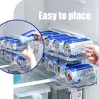 2 Tiers Fridge Organiser Stackable Beverage Holder Can Rack Refrigerator Kitchen