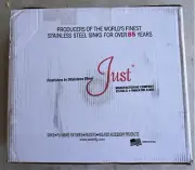 Just US-1824-A, 1 Compartment Stainless Steel Undermount Sink Bowl New.