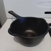 Cast Iron Saucepan Cast Iron Melting Pot Made in Colombia 0.45QT Black