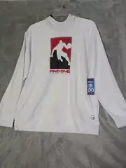 AND1 Brand Logo Hoodie, White, Black Hoodie Lining Mens US Size XL