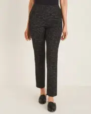Chico’s SO SLIMMING Juliet Leopard-Print Ankle Pants SZ 2/12