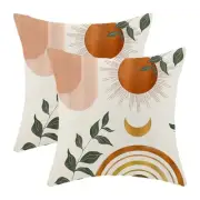 Boho Summer Pillow Covers 16 x 16 Inch, Fall 16" x 16" (Pack of 2) Boho 01