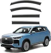 Car Wind Deflectors for Chery Fulwin T8 C-DM MK1-T18FL4 2025-2026, Window Visor Rain Guards Smoke Tinted Weather Deflector Shields for Sun Rain Protection