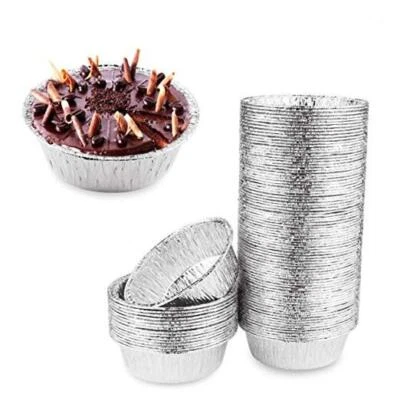 100 Pack 4" Round Tart Pie Foil Pans Disposable Pans 4 Inch Package of 100