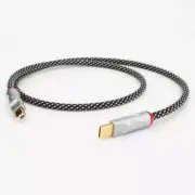 Copper Plated Plug HiFi Audio USB Cable 24K Gold Type A-B USB Line for DAC DVD