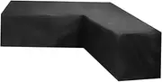 Corner Sofa Cover Oxford Cloth for Shape Sectional Couch Outdoor Patio Furniture Protector with Drawstring Straps Fits for Conditions