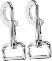 Generic 2pcs Bark Chain Connector Leash Clasp Wire Dogs Stop Safety Clip Rope Door Hooks Cable Barrier Bells Clicker Snap Hook Zinc Alloy Silver