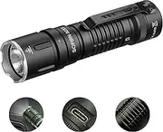 Sofirn SC33 Rechargeable Torch 5200 Lumens, EDC Flashlight High Lumens, 327 Meters Throw, Led Lights with 9 Modes Regulated Output for Emergencies, Hunting