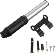 BESPORTBLE Portable Tire Pump Portable Air Pump High Pressure Inflator Mini Inflator Bike Accessories Metal Black