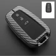 Metal Carbon Fibre Car Remote Smart Key Case Cover For Toyota Camry Corolla RAV4