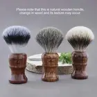 Wood Handle Badger Vegan Hair Shaving Brush Barber Salon Home shaving Men's Tool