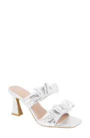 bcbg Ramira Slide Sandal in Silver at Nordstrom, Size 9