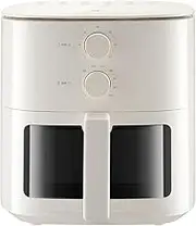 New XIAO MI MIJIA Air Fryer N1, 5L Air Fryers with 6.2-inch Viewing Window, 80-200°C Temperature Control & 0-60min Timing, Dishwasher-Safe & Nonstick, Knob Control, Beige