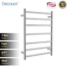 Decaura Chrome 7 Rungs Electric Heated Towel Stainless Steel Racks Warmer Towel