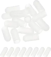 uxcell 11.1x25mm (IDxL) Rubber End Caps, 16 PCS Rubber Caps High Temp Tips Screw Silicone Flexible Thread Protector for Pipes Screw Blots Tube Fishing Jigs