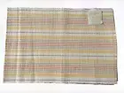 NEW Set of 4 WB Placemats Striped Textured Pastels Springtime 19”x13.5”
