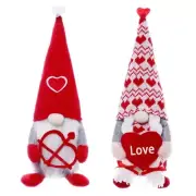 2pcs Valentines Day Gnome Plush Mr and Mrs Scandinavian Tomte Elf Decorations