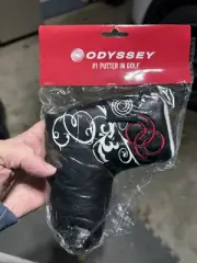 ODYSSEY Black & White Dual-Tone Swirl Pattern Blade Putter Headcover NEW 2008