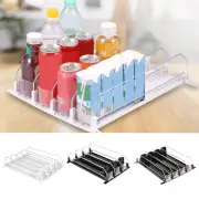 Drink Organizer for Fridge Self-Sliding Soda Can Dispenser with Locking cayfz