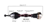 CV Axle Assembly-Extreme Weather Unit - TPE Boot Equipped PROTECH VW10552 (for: Volkswagen)