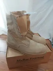 McRAE FOOTWEAR COMBAT BOOTS MEN'S SIZE 14.5 NEW TAN Vibram sole Hot Weather
