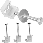 HEALEEP 4pcs Tool Box Mounting Kit for Pickup Trucks Heavy Duty J Hooks for Secure Installation Durable Rail Fixer for Tool Box Enhance Car Modification and Repair Projects