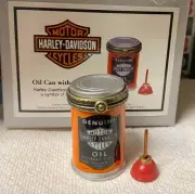 Porcelain Hinged Box Harley-Davidson Oil Can w Trinket Midwest PHB New in box