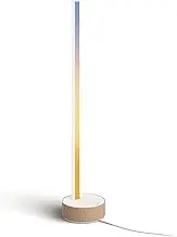 Philips Hue Gradient Signe White & Colour Ambiance [Oak Finish] Smart Table Light LED with Bluetooth. for Bedroom, Livingroom. Compatible with Alexa, Google Assistant and Apple HomeKit.