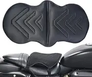 Motorcycle Seat Cushion,Two-Seater Motorcycle Seat Pad Long - Shock-Absorbing Moped Pillion Cover for Riding, Outdoor, Match, Compete