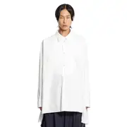 [HED MAYNER] Cotton Poplin Shirt with Bib White