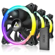 Antec Neon 120 ARGB PWM 3xFans with Controller 1600RPM 35 CFM 25.6 dB(A)