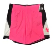 Under Armour Girls' Baseline 6" Basketball Active Shorts Pink Youth XL (YXL) NWT