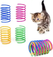Cat Spring Toys- 60Pack Colorful Coils for Kittens Creative Supplies Spiral Spri
