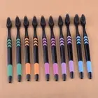 10pcs Adults Bamboo Charcoal Toothbrush Home pack Super Soft Hair Toothbrush