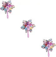 Kisangel 3pcs Flower Windmill for Kids Bikes Decorative Scooter Accessory Easy Install