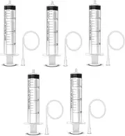 Ink Syringe 30ML Ink Filling Syringe with Long Needle and Plastic Tubing for Refilling Ink Cartridges,Continuous Ink Supply System CISS, Glue Applicator,Liquid Dispensing and Pet Feeding(5 Packs)