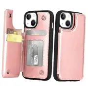 Compatible for iPhone 15 Case with Card Holder - iPhone 15 6.1'' Rose Gold