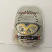 Lead headlamp with emergency red flashin lights. New. sealed.