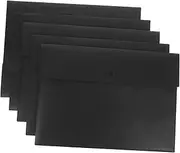 DIYEAH 5sets Document Storage Bags File Pockets Card Holder Plastic for School Office 5pcs*5