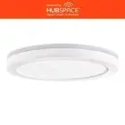 12 in. LED Flush Mount Smart CCT and RGB Selectable Matte White Finish with