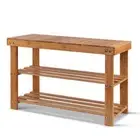Wooden Bamboo Shoe Rack Bench Organizer Storage Shelf Stool for Entryway