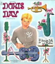 VINTAGE UNCUT 1956 DORIS DAY PAPER DOLLS 8 PG HD~LASER REPRODUCTION~LO PR~HI